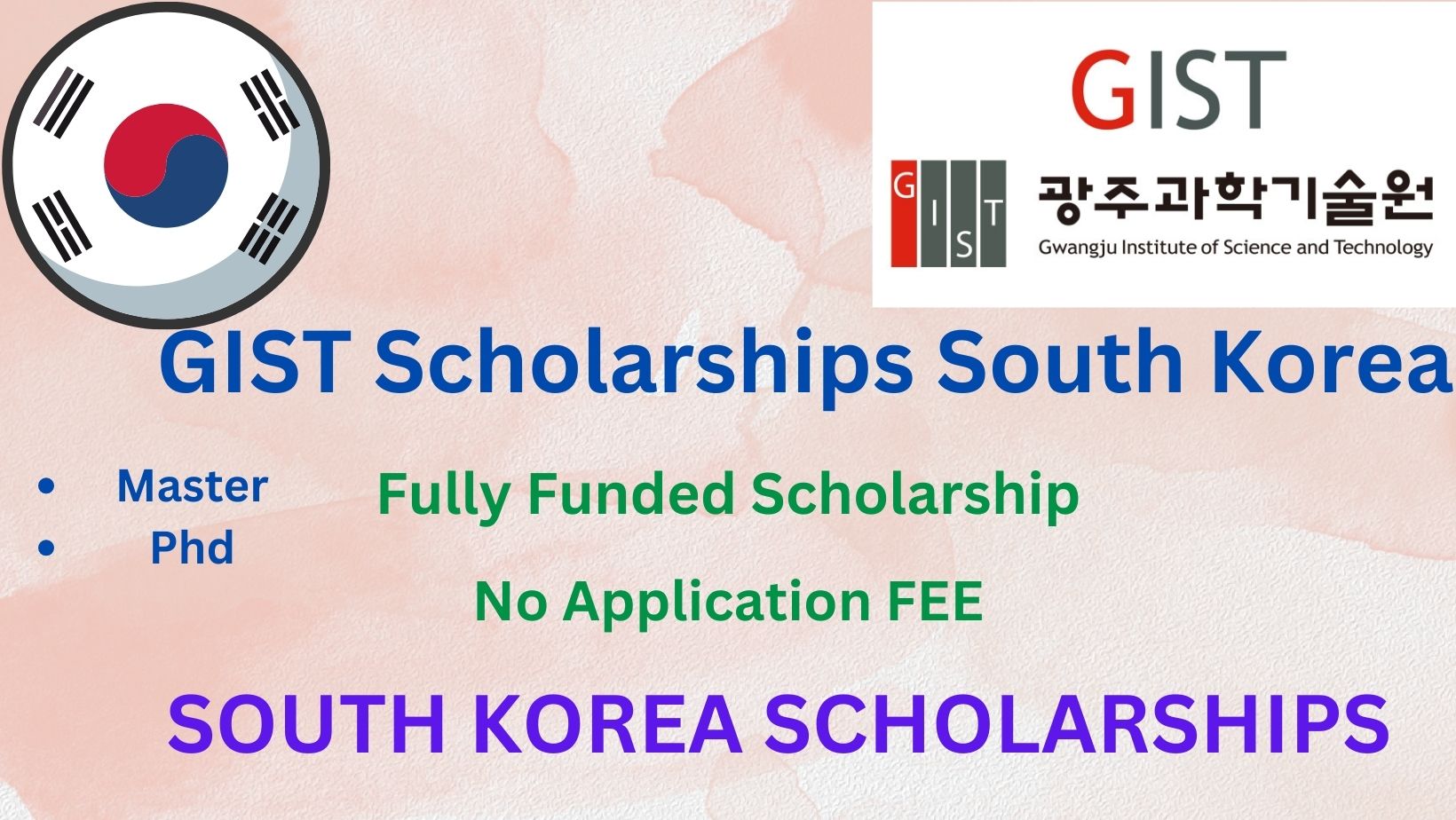 GIST Scholarships South Korea