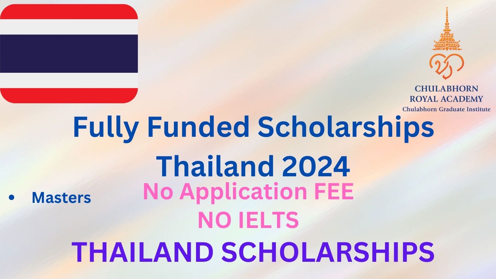 Fully Funded Scholarships Thailand 2024